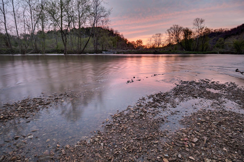 Sunset, Roaring River, The Boils WMA, Jackson County, Tennessee 1