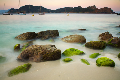 cíes galicia islas cíes illas españa spain island amanecer sunrise costa playa beach sea