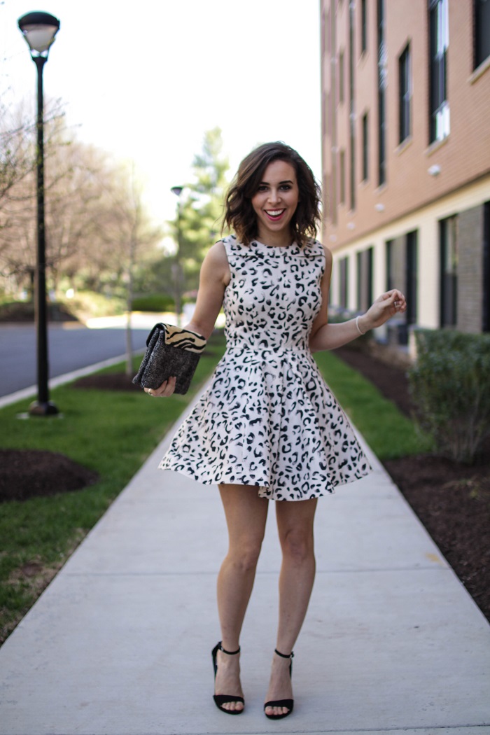 aviza style. a viza style. andrea viza. fashion blogger. dc blogger. spring style. keepsake fit and flare dress. leopard print.  ootd. outfit. 3