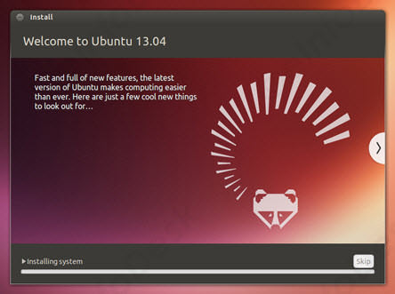 how to install ubuntu-extracting and installing files