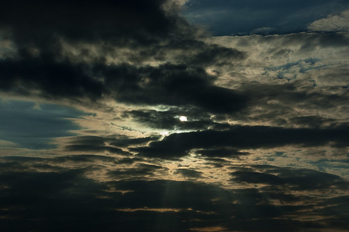 bacai sky clouds sun sunset dark evening late sea mariupol summer