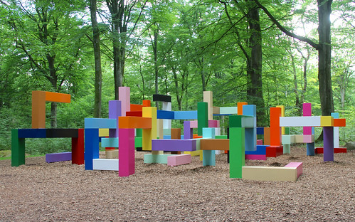 sculpture skuptur primarystructure jacobdahlgren colors colours steel stål park wanas wanås scania skåne sweden sverige forest trees
