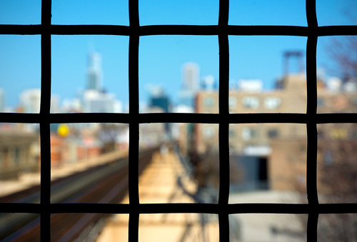 city chicago abstract fence grate grid iso100 pattern cta bokeh platform el l greenline f9 westtown citiscape 1320sec d7100 1685mm
