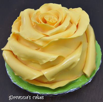 Yellow Rose Cake by Giovanna's Cakes