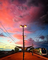 Red sky at night ... #Perth #perthisok #perthlife #icwest #train #sunset #westisbest #thisiswa #perthgram #australiagram #iphone #iphoneonly #sky # #transperth #perthwa #perthliving #perthshot
