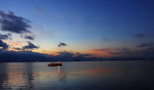 sunset sea nature clouds boat colorful philippines palawan colorfulsunset nightcruising