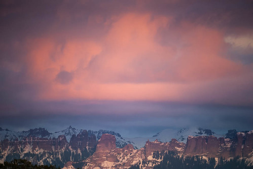 winter sunset sky mountain snow storm mountains clouds colorado unitedstates dusk rockymountains ridgway sanjuanmountains