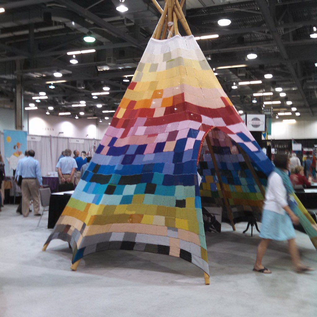 Knitted and Crochet Teepee with Addi's booth.