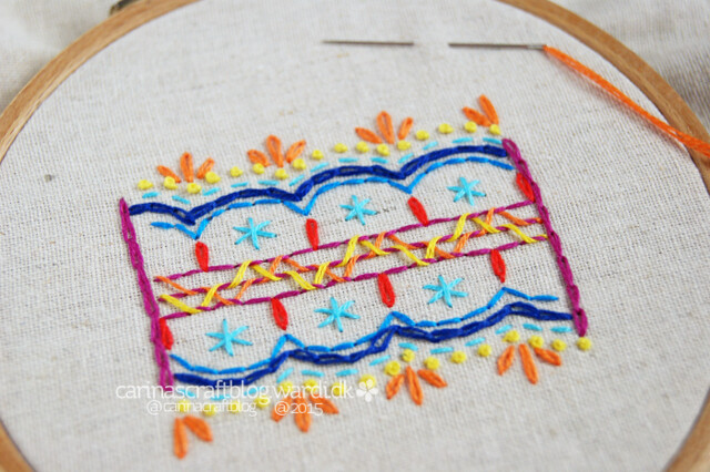Stitching on Essex linen
