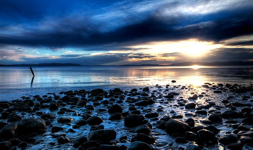 ocean blue sunset sea sky sun sunlight reflection nature water norway clouds canon landscape golden norge scenery exposure skies outdoor stones north scene hour fjord 1018 hdr trøndelag photomatix 700d skattval