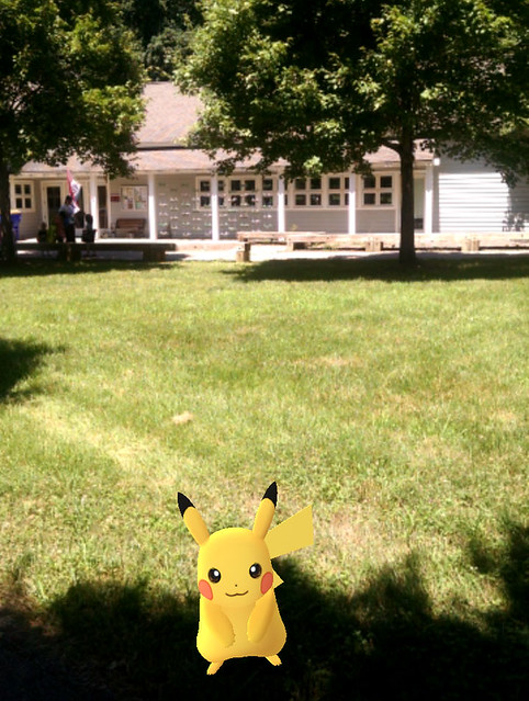Pikachu enjoys the sights at the Leesylvania Visitor Center