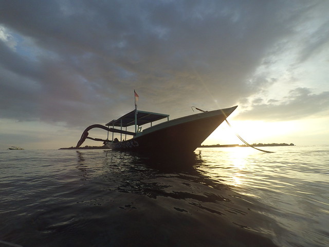 Indonesian Boat at Sunset
