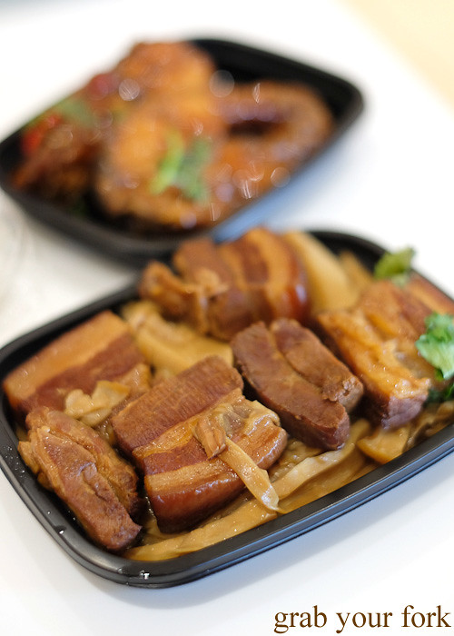 Braised pork belly with bamboo shoots at Taste of Cho, Market City Chinatown
