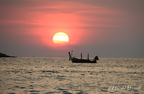 sunset sea sun holiday thailand meer sonnenuntergang