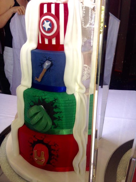 Superhero Reveal Cake by Karen Ker of Iced Images Cakes