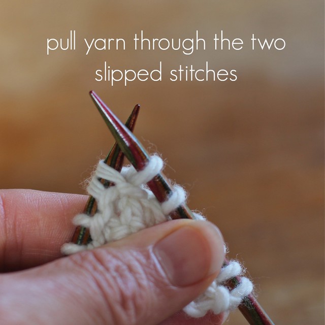 how to knit an SSK 5