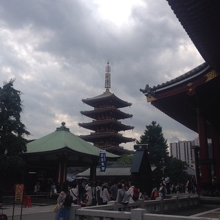 Japan: pagodas and modern buildings intermingled