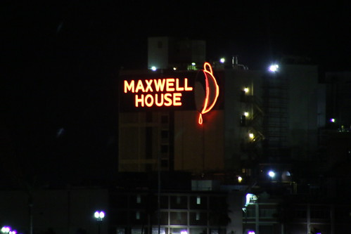 Maxwell House Coffee Sign at Night (Jacksonville, Florida - July 29, 2016)