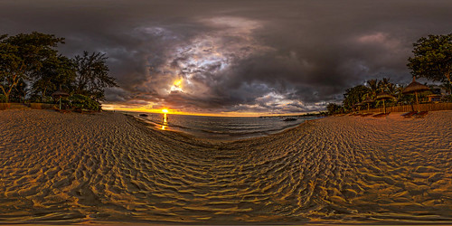 sunset sky sun seascape beach clouds sunrise landscape seaside sand sundown pentax indianocean atmosphere lagoon fisheye mauritius coucherdesoleil ilemaurice panoramicphoto trouauxbiches pentaxk5 hotellecardinal
