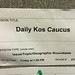 Daily Kos Caucus NN16