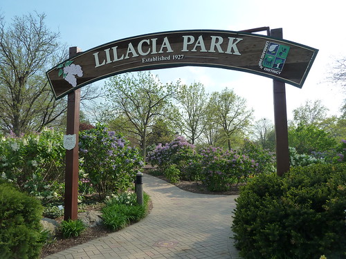 park landscape spring gate entrance lilaciapark lombardil