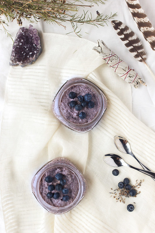 Blueberry Lavender Chia Seed Pudding