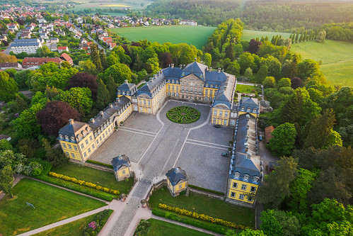 castle de deutschland hessen aerialview palace aerial baroque schloss barock ballooning luftbild ballonfahrt barockschloss calden badarolsen