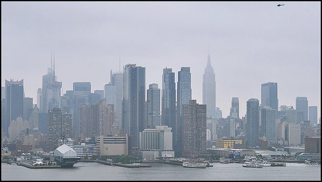 Midtown Manhattan on a cloudy day