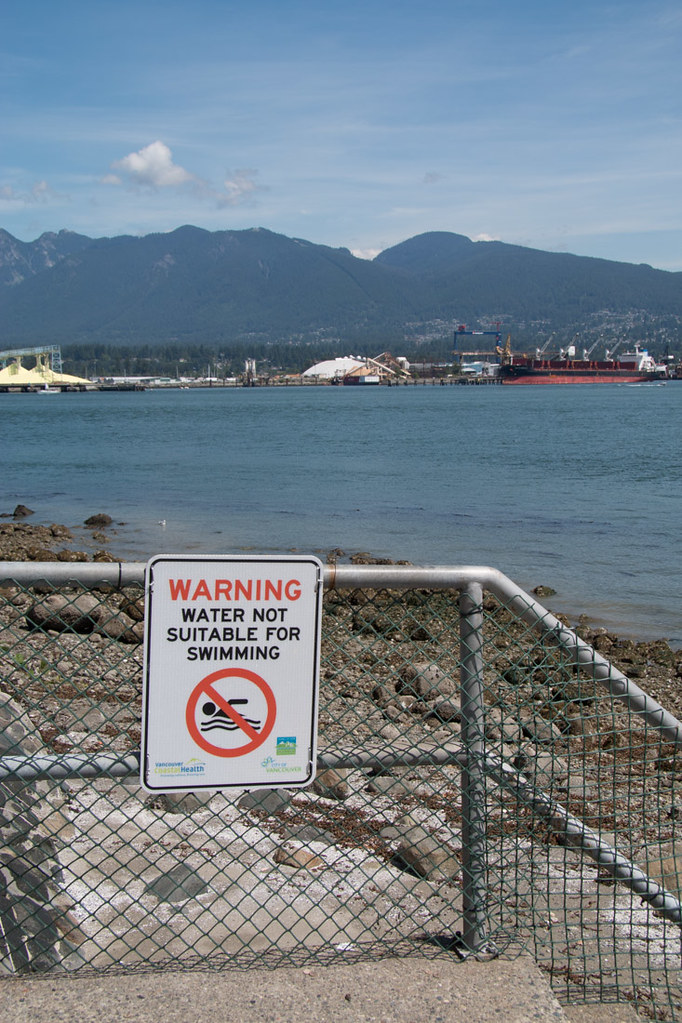Funny signs in Vancouver | Water not suitable for swimming