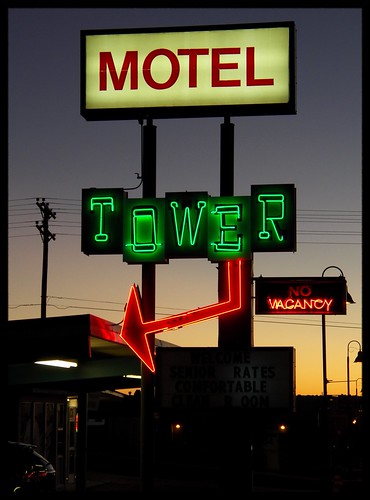 road santa new old trip travel sunset usa tower classic sign america vintage mexico evening highway neon united rosa motel 66 route signage arrow states roadside nm googie