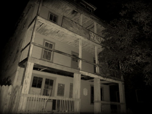 abandoned night hotel nevada ghosttown pioche