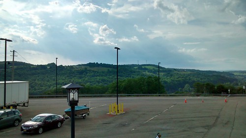 whitneypoint ny newyork interstate81 restarea textstop scenic mountains lightpole lampstand parking outdoors nature natural landscape sky clouds