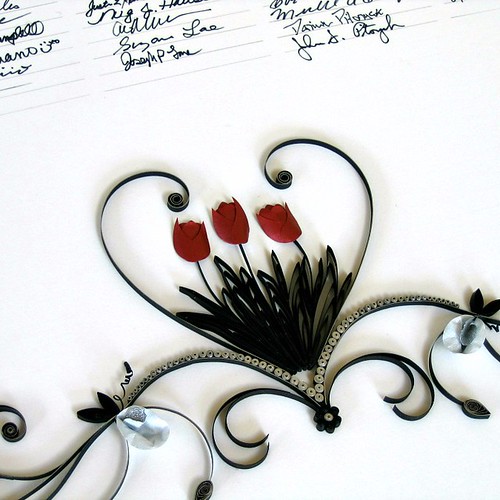 quilled Quaker marriage certificate by Ann Martin