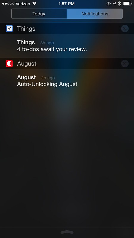 iOS August app notifications