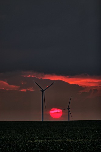 sunset windmill illinois royal hdr