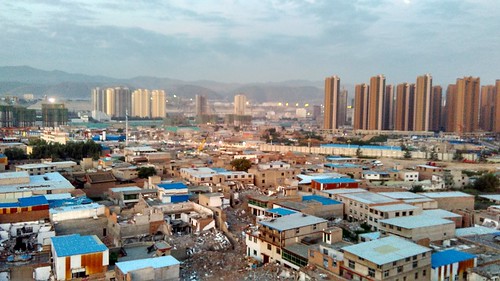 destruction construction view lanzhou gansu china cool 15c morning color horizontal lwccsc shanghaiist
