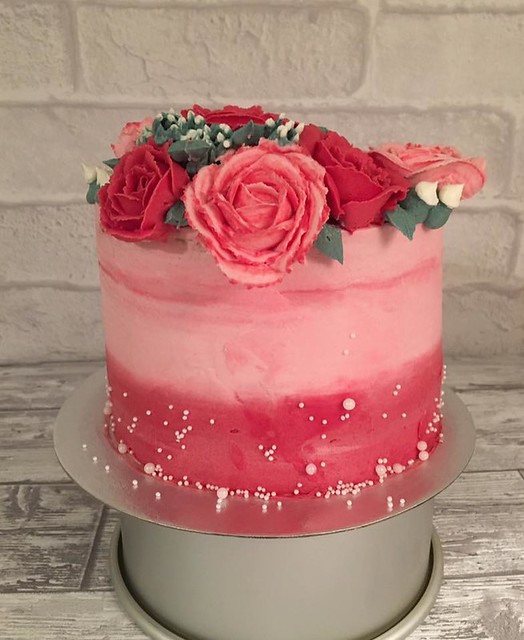 Buttercream Rose Cake by Shannon Dahl of Sugar 'n Spice Cupcakery