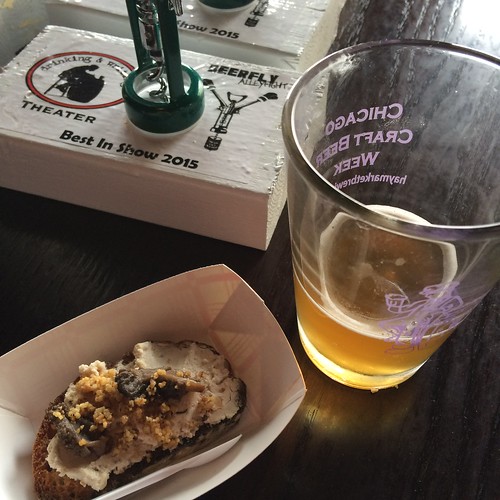 Honey. Goat cheese. Mushrooms. Toast. A delightful wit beer.