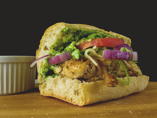 The Santa Fe Chicken Sandwich with Cilantro Feta Pesto Butter