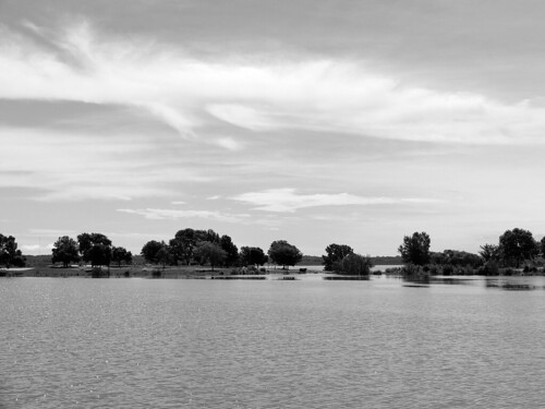 white lake black monochrome high flooding kansas waters fujifilm perry x30