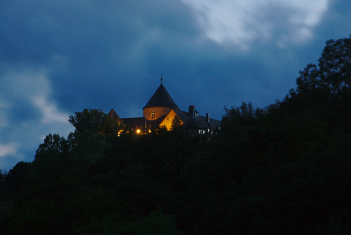 outdoor schlosswaldeck castle night sunset