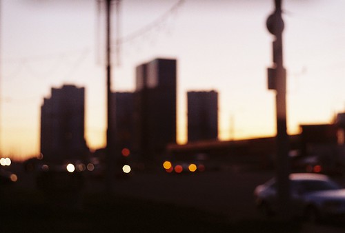 city sunset film analog 35mm kodak zenitet colorplus200