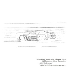 Blancpain Endurance Series 2015 - Silverstone | Alex Buncombe |  #cardrawing #sketch #Pencildrawing by www.autozeichnungen.net