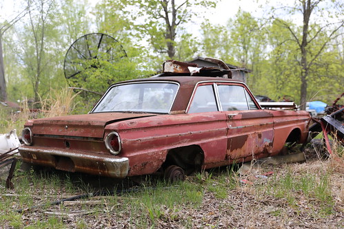 ford junk rust wv westvirginia falcon junkyard wreck coupe compact 1964 1965 skrot clendenin skrotbil twodoor 2dr