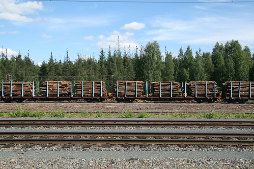 kitee karjala karelia rails railway station wood