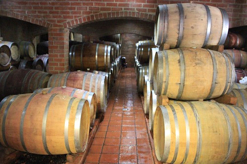 Barrels in Ken Forrister's Cellar