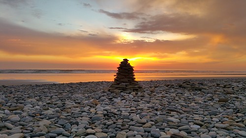 france beach sundown stones bretagne